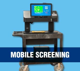 Mobile Screening text over mail screening device on cart