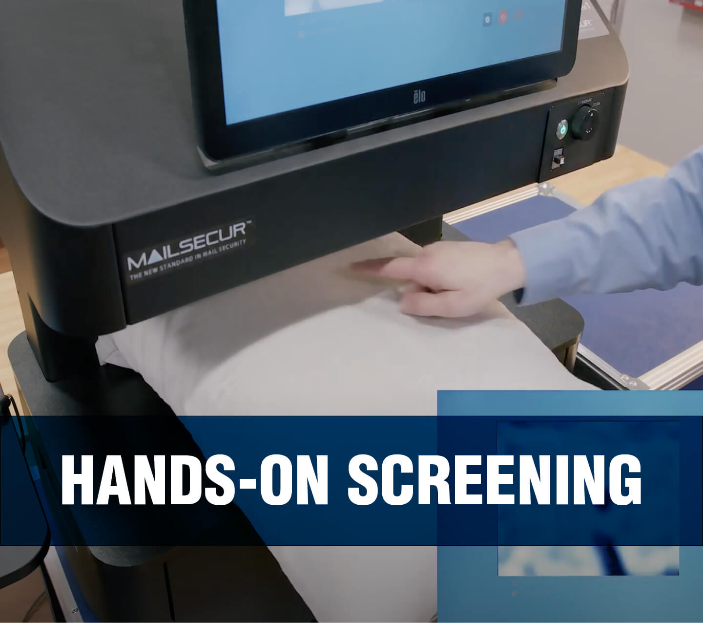 Hands-on-screening imagery over MailSecur device screening