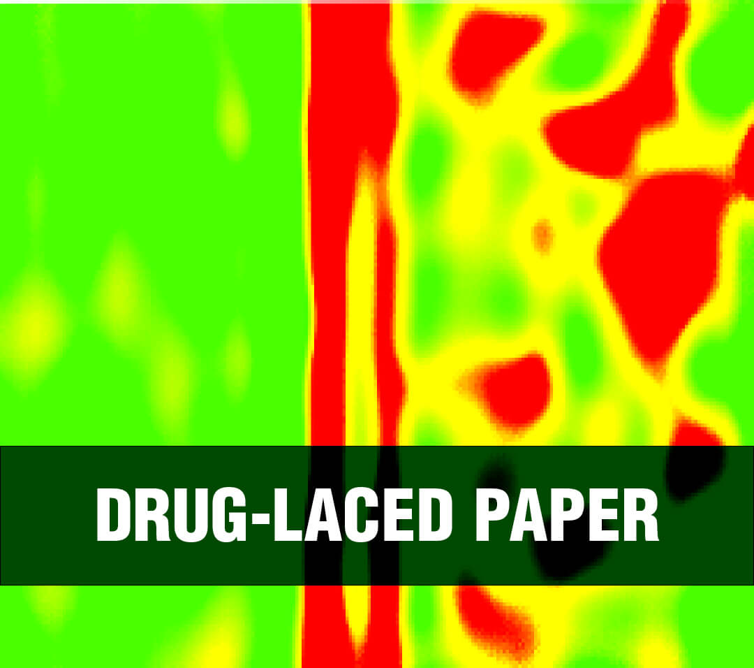 Drug-Laced Paper text over drug screening